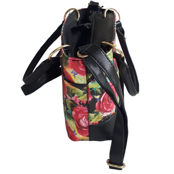 Juicy Couture Crossbody Handbag Floral With Gold Hardware - Picture 10 of 12